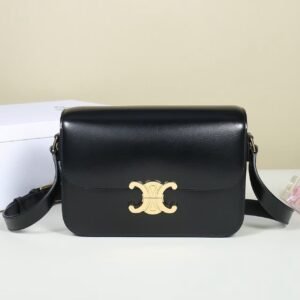 Celine Triomphe Classic Bag Black Gold