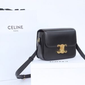 Alternative view of Celine Triomphe Teen Bag Black Gold
