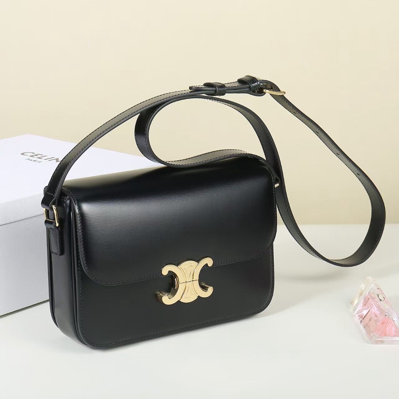 Celine Triomphe Classic Bag Black Gold - Afbeelding 3