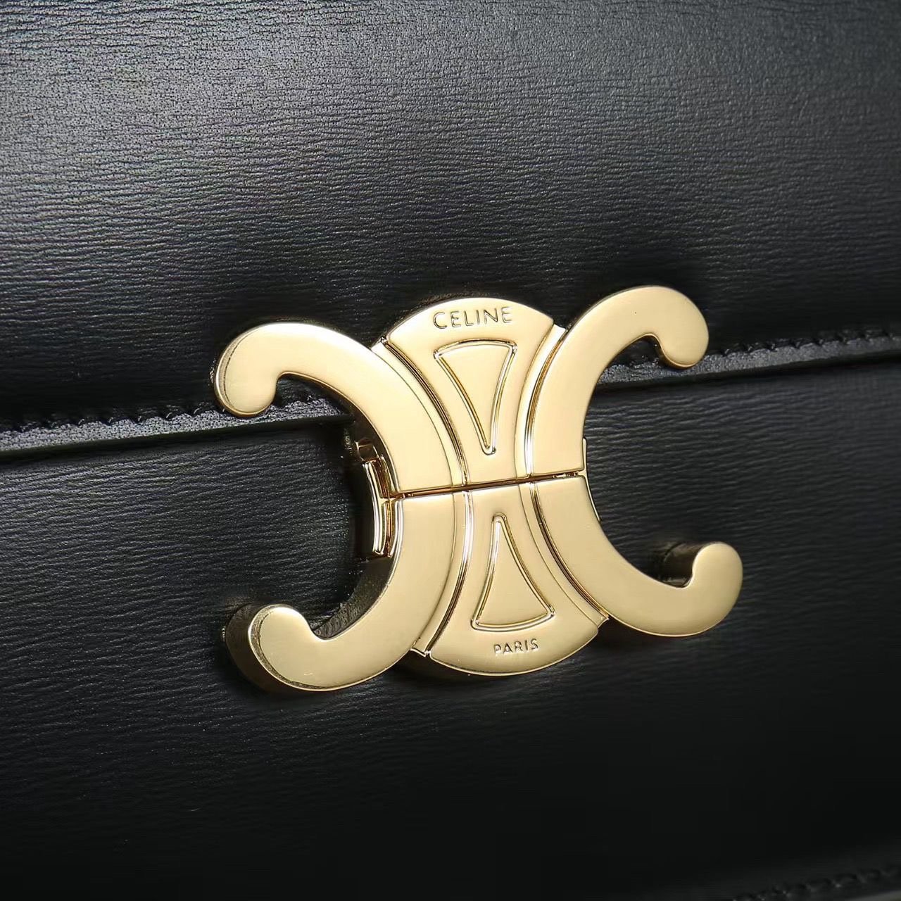 Celine Triomphe Classic Bag Black Gold - Afbeelding 8