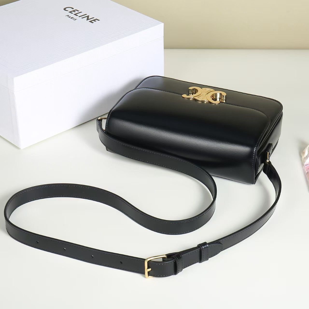 Celine Triomphe Classic Bag Black Gold - Afbeelding 6