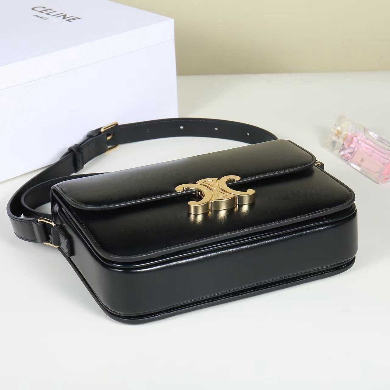 Celine Triomphe Classic Bag Black Gold - Afbeelding 4