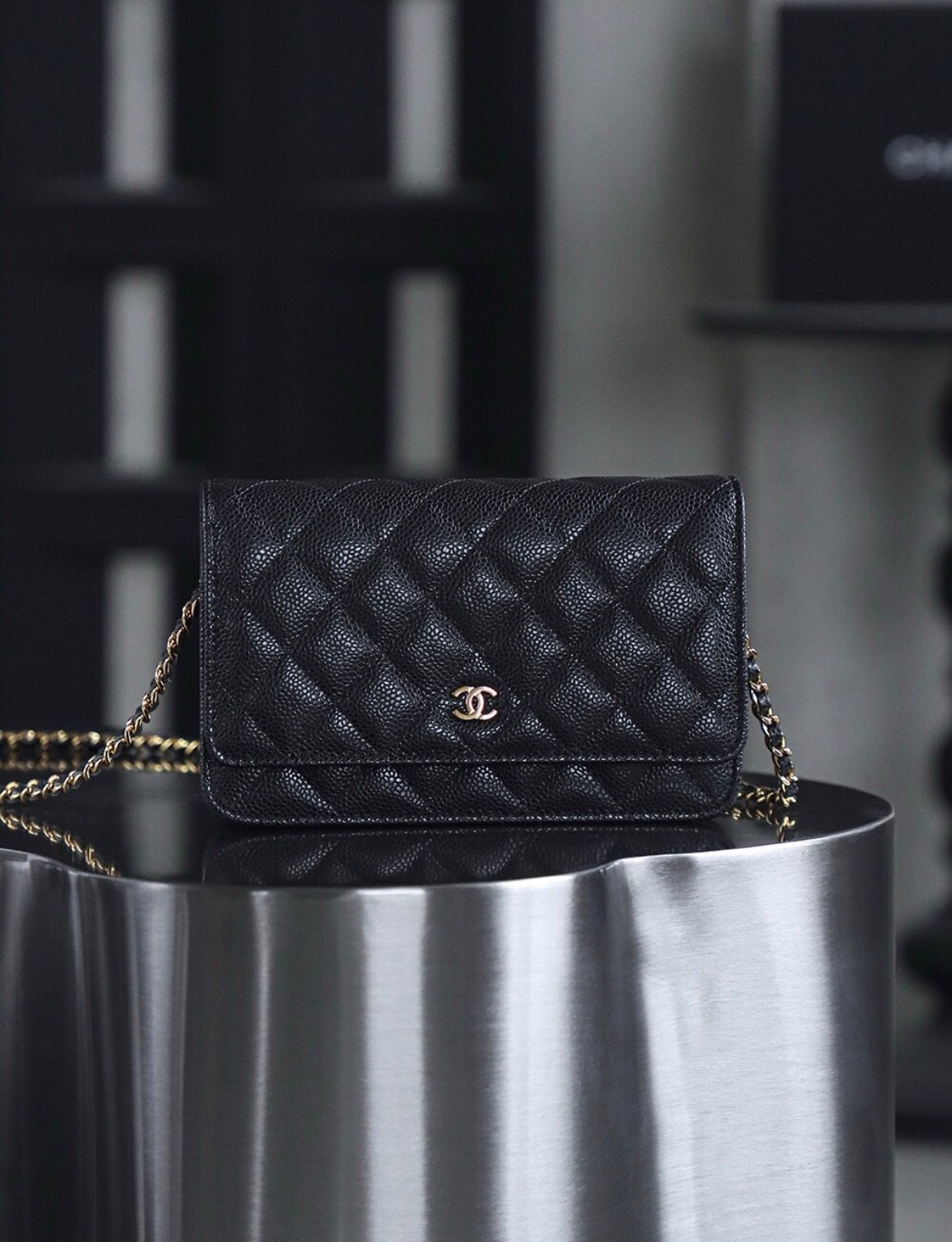 Chanel Wallet on Chain (WOC) Black Gold
