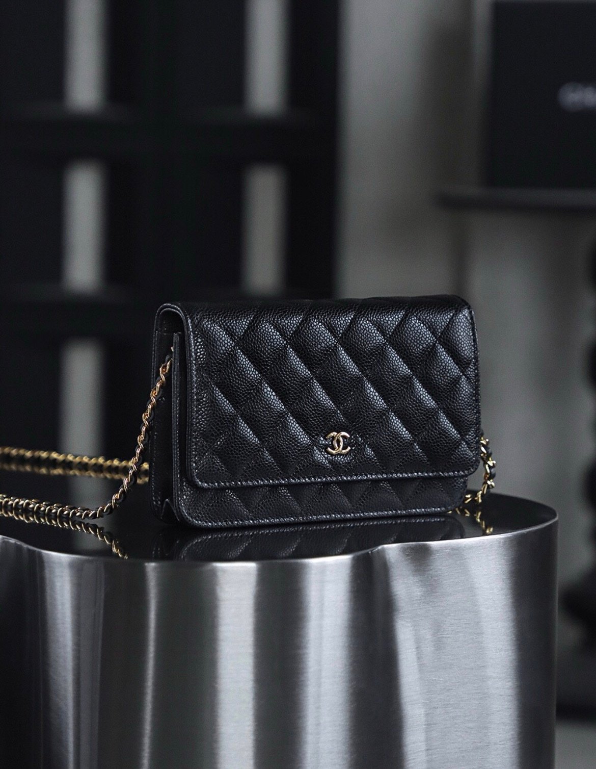 Chanel Wallet on Chain (WOC) Black Gold - Afbeelding 3