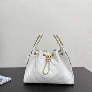 Chanel 25 White Gold in Small