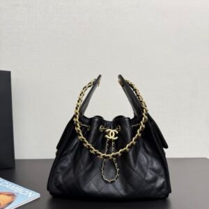 Chanel 25 Black Gold in Small
