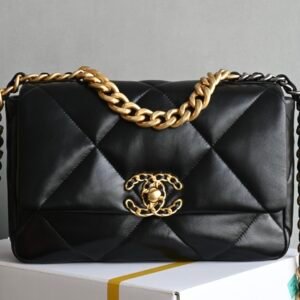 Chanel 19 Black Gold in Small