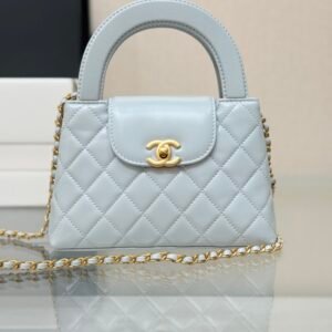 Chanel Kelly Light Blue Gold
