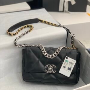 Chanel 19 Black Silver in Small