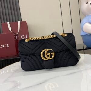 Gucci Marmont Velvet Black Gold