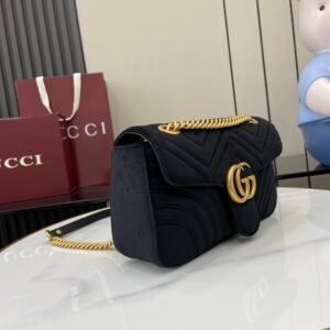 Alternative view of Gucci Marmont Velvet Black Gold