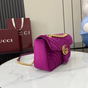 Alternative view of Gucci Marmont Velvet Purple Gold