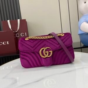 Gucci Marmont Velvet Purple Gold