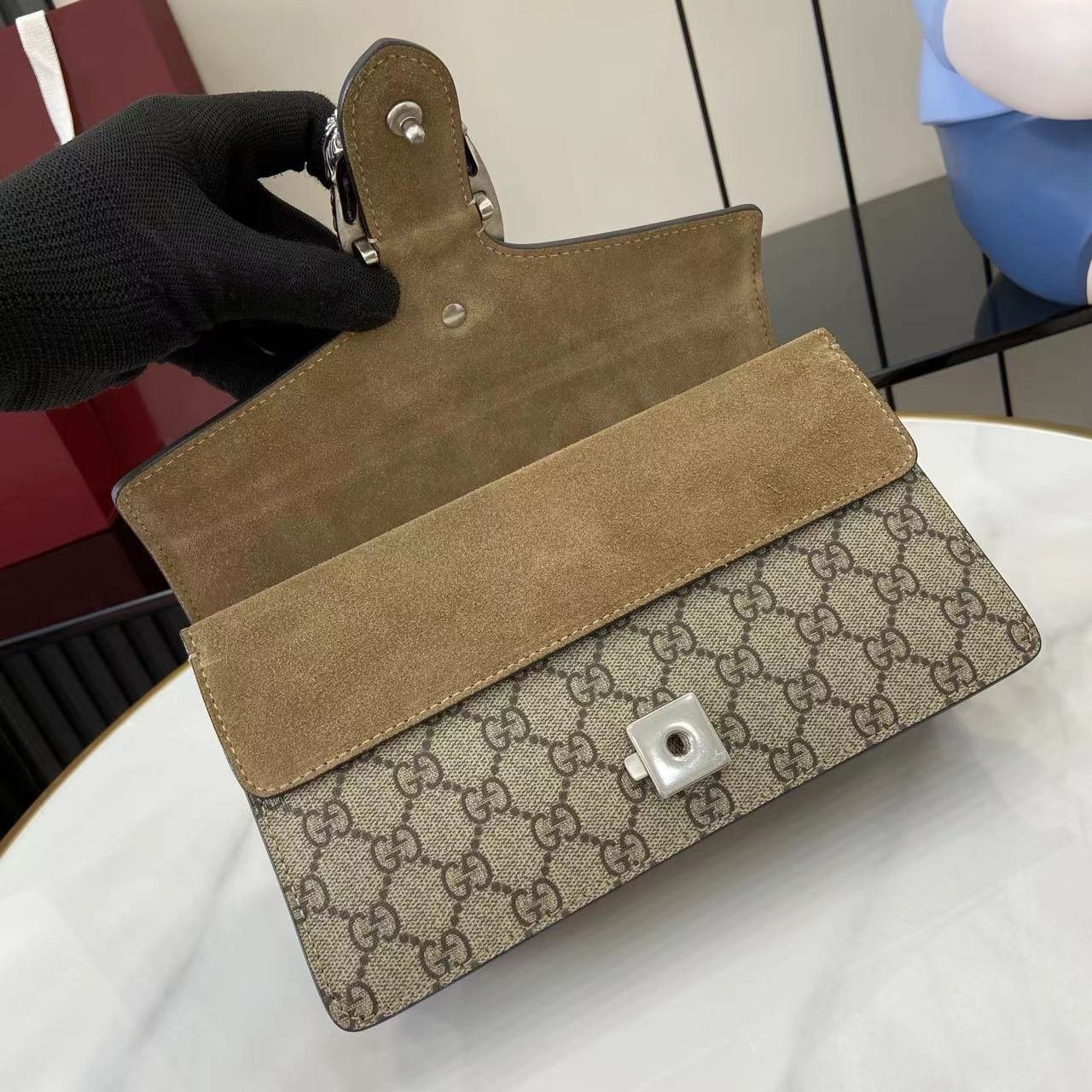 Gucci Dionysus Brown Beige Canvas - Afbeelding 6