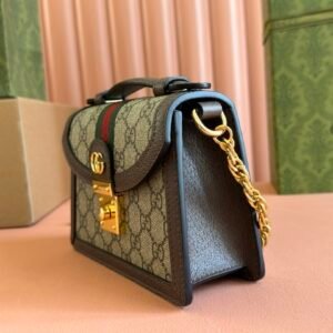 Alternative view of Gucci Ophidia Mini Top Handle Bag Brown