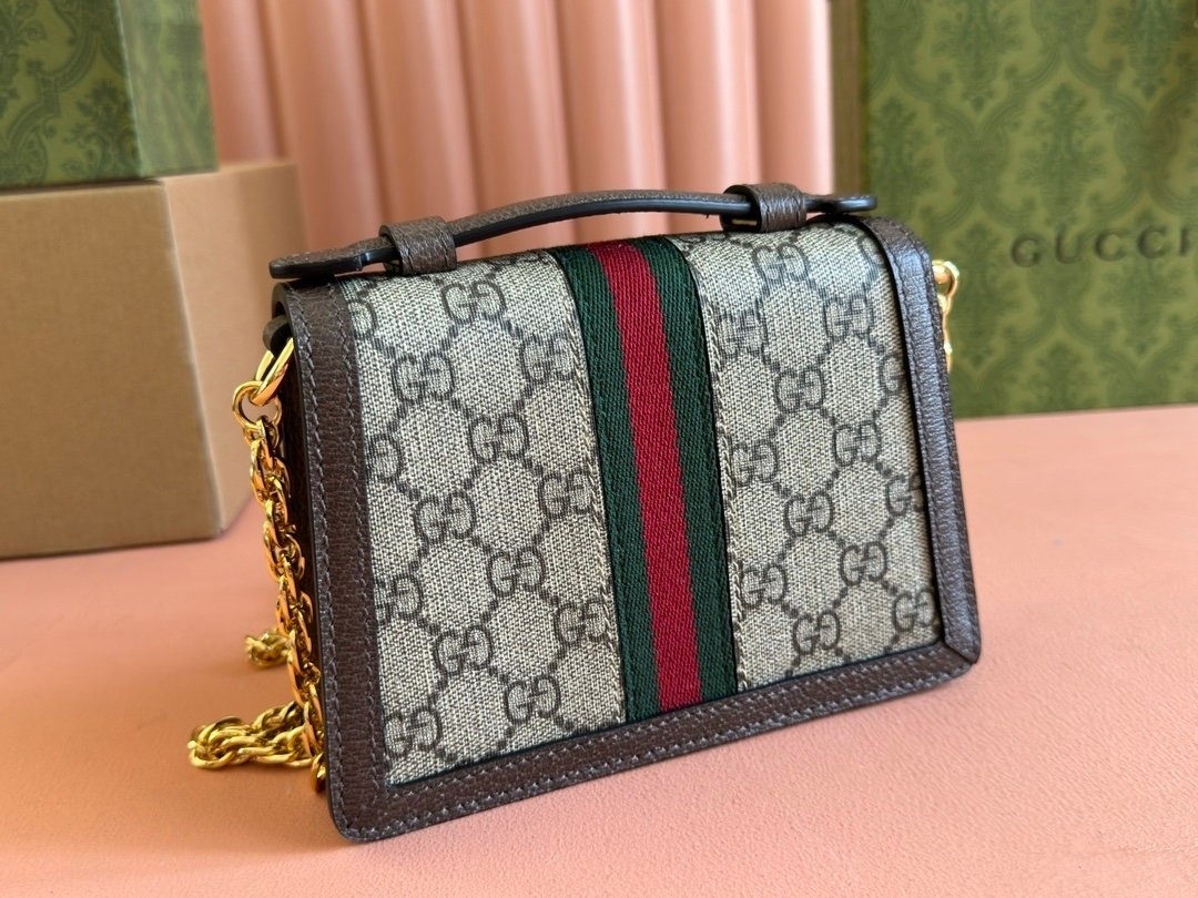 Gucci Ophidia Mini Top Handle Bag Brown - Afbeelding 7