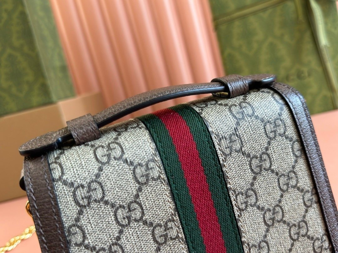 Gucci Ophidia Mini Top Handle Bag Brown - Afbeelding 8