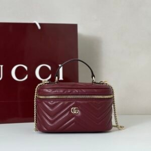 Gucci Marmont Vanity Burgundy Gold