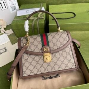 Gucci Ophidia Top Handle Bag Brown