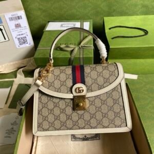 Gucci Ophidia Top Handle Bag Beige
