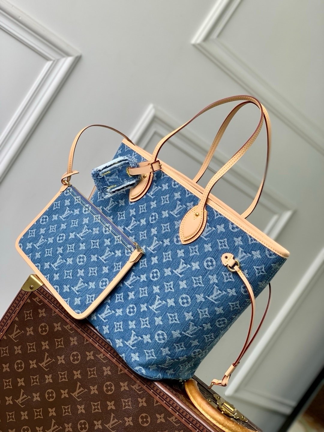 Louis Vuitton Neverfull MM Denim - Afbeelding 2