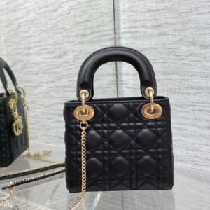Alternative view of Dior Mini Lady Dior Bag Black Gold