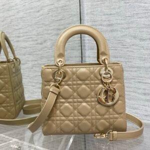 Dior Small Lady Dior Bag Beige Gold