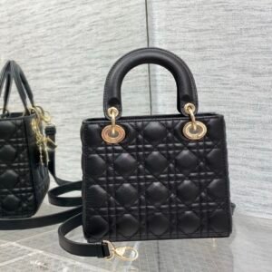 Alternative view of Dior Small Lady Dior Bag Black Gold