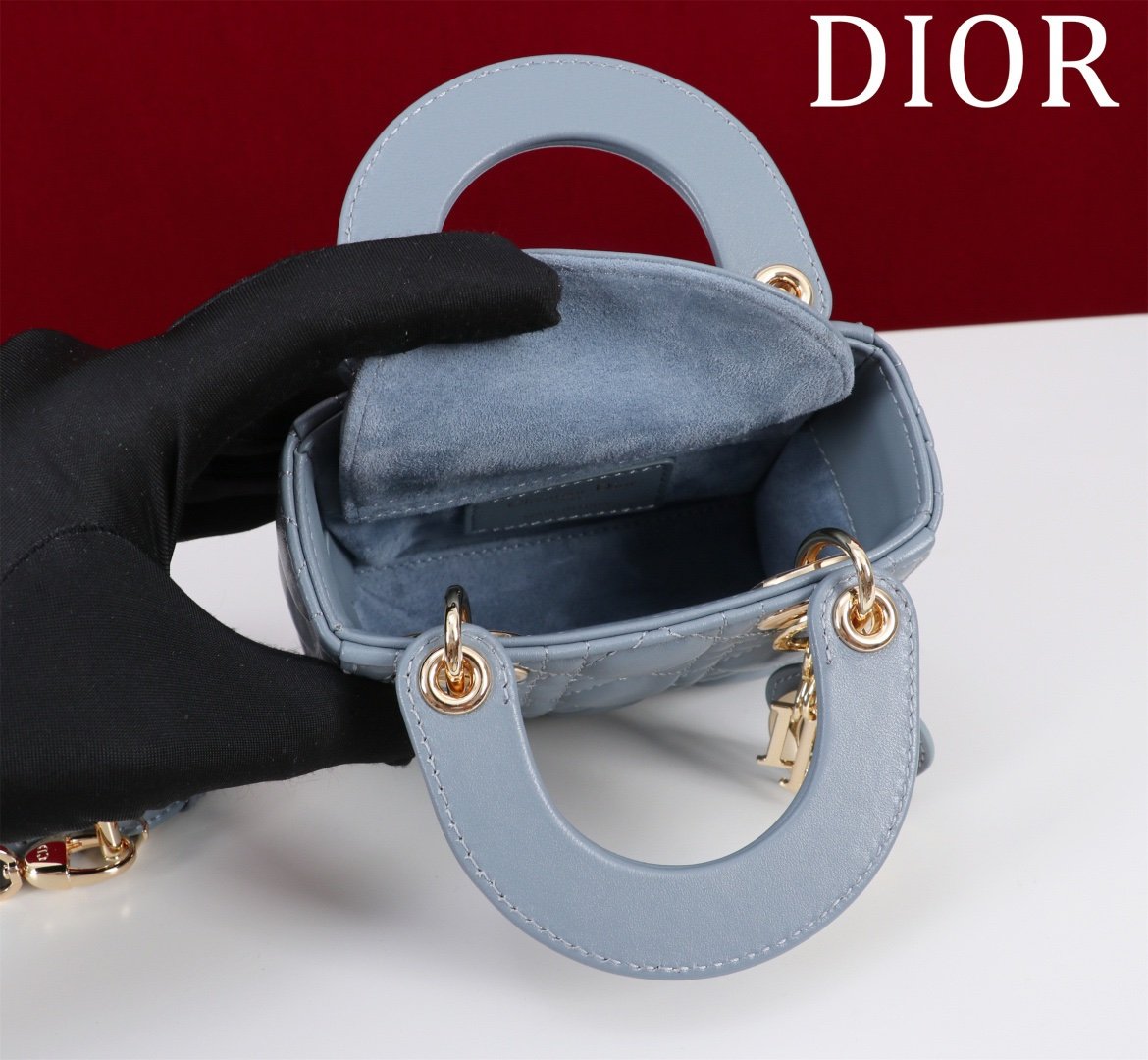 Dior Micro Lady Dior Blue - Afbeelding 6