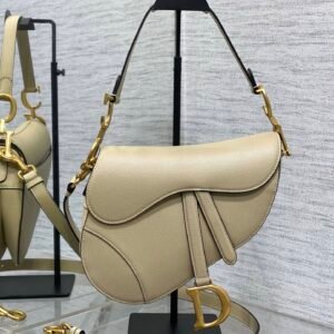 Dior Saddle Bag Beige Gold