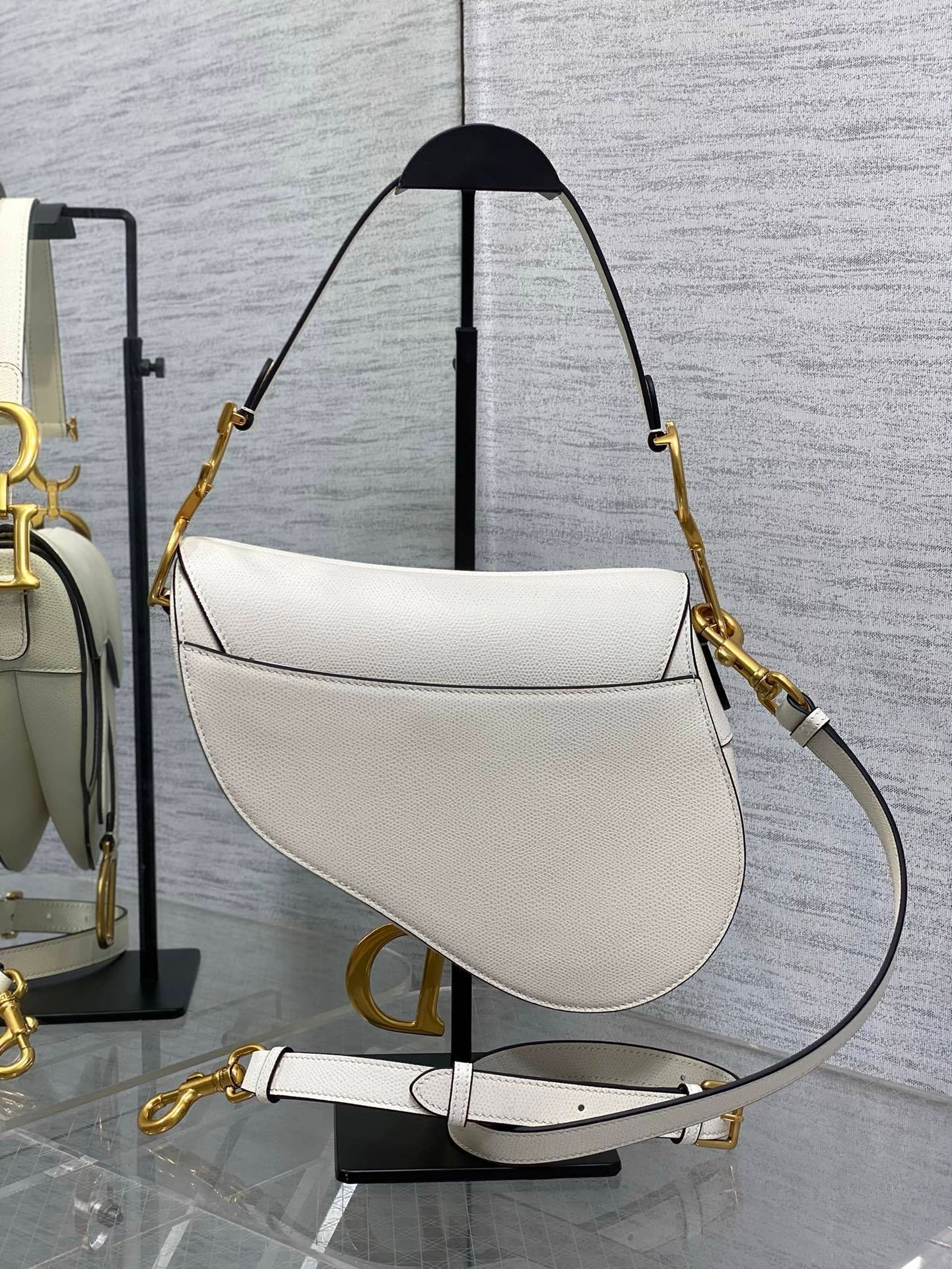 Dior Saddle Bag White Gold - Afbeelding 2