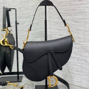Dior Saddle Bag Black Gold