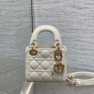 Dior Micro Lady Dior White Gold