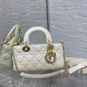 Dior Small Lady D-Joy Bag White