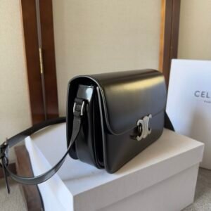 Alternative view of Celine Triomphe Classic Bag Black Silver