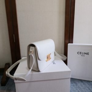 Alternative view of Celine Triomphe Classic Bag White Gold