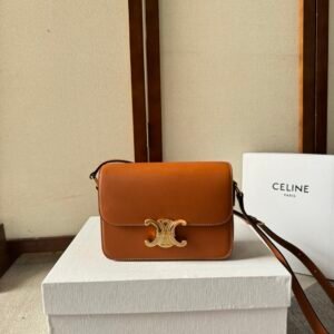 Celine Triomphe Teen Bag Brown Gold