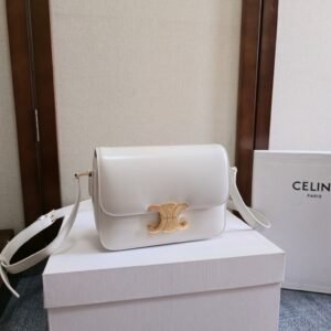 Celine Triomphe Teen Bag White Gold