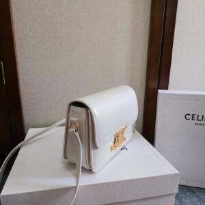 Alternative view of Celine Triomphe Teen Bag White Gold