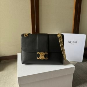 Celine Medium Victoire Bag Black Gold
