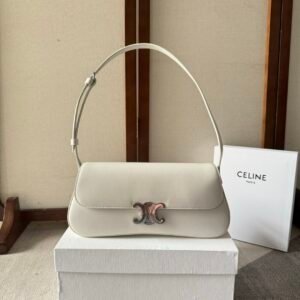 Celine Medium Lola Bag White Silver