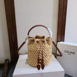 Celine Teen Clara Bag in Raffia
