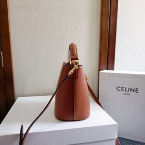 Alternative view of Celine Mini Bucket Louise in Brown Gold