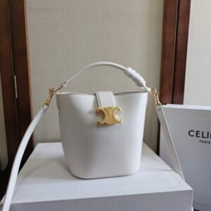 Celine Mini Bucket Louise in White Gold