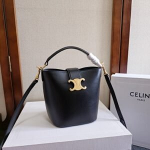 Celine Mini Bucket Louise in Black Gold