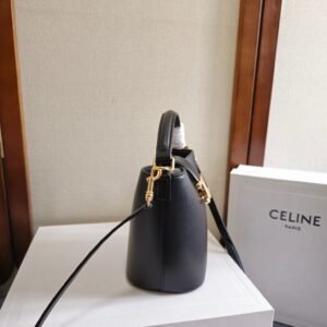 Alternative view of Celine Mini Bucket Louise in Black Gold