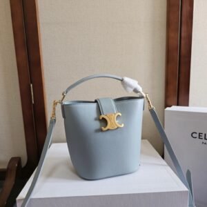 Celine Mini Bucket Louise Blue Gold