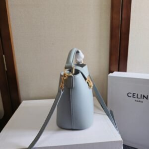 Alternative view of Celine Mini Bucket Louise Blue Gold