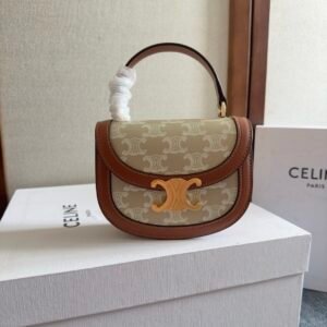Celine Besace Clea Top Handle Monogram Gold