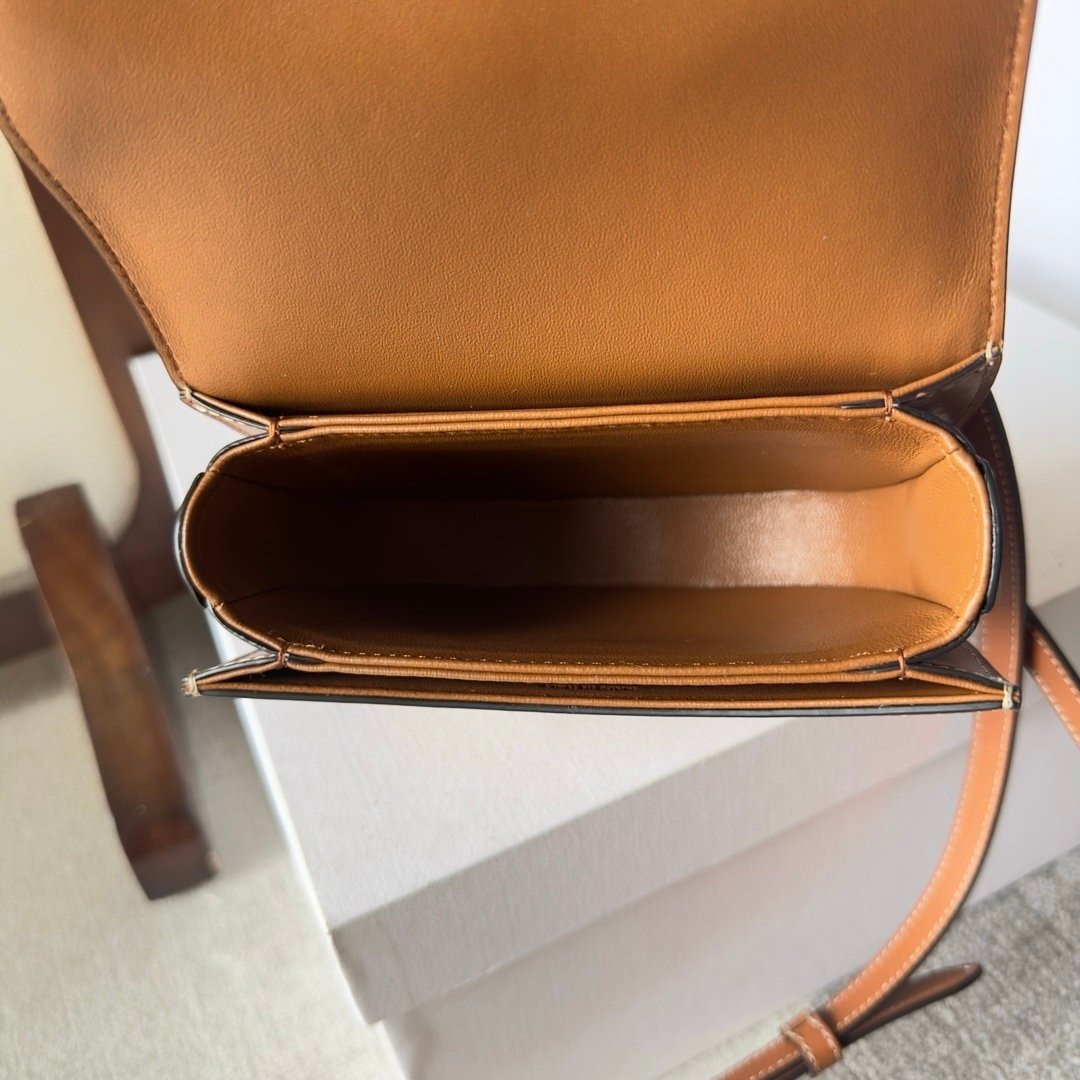 Celine Besace Clea Top Handle Beige Brown Gold - Afbeelding 5